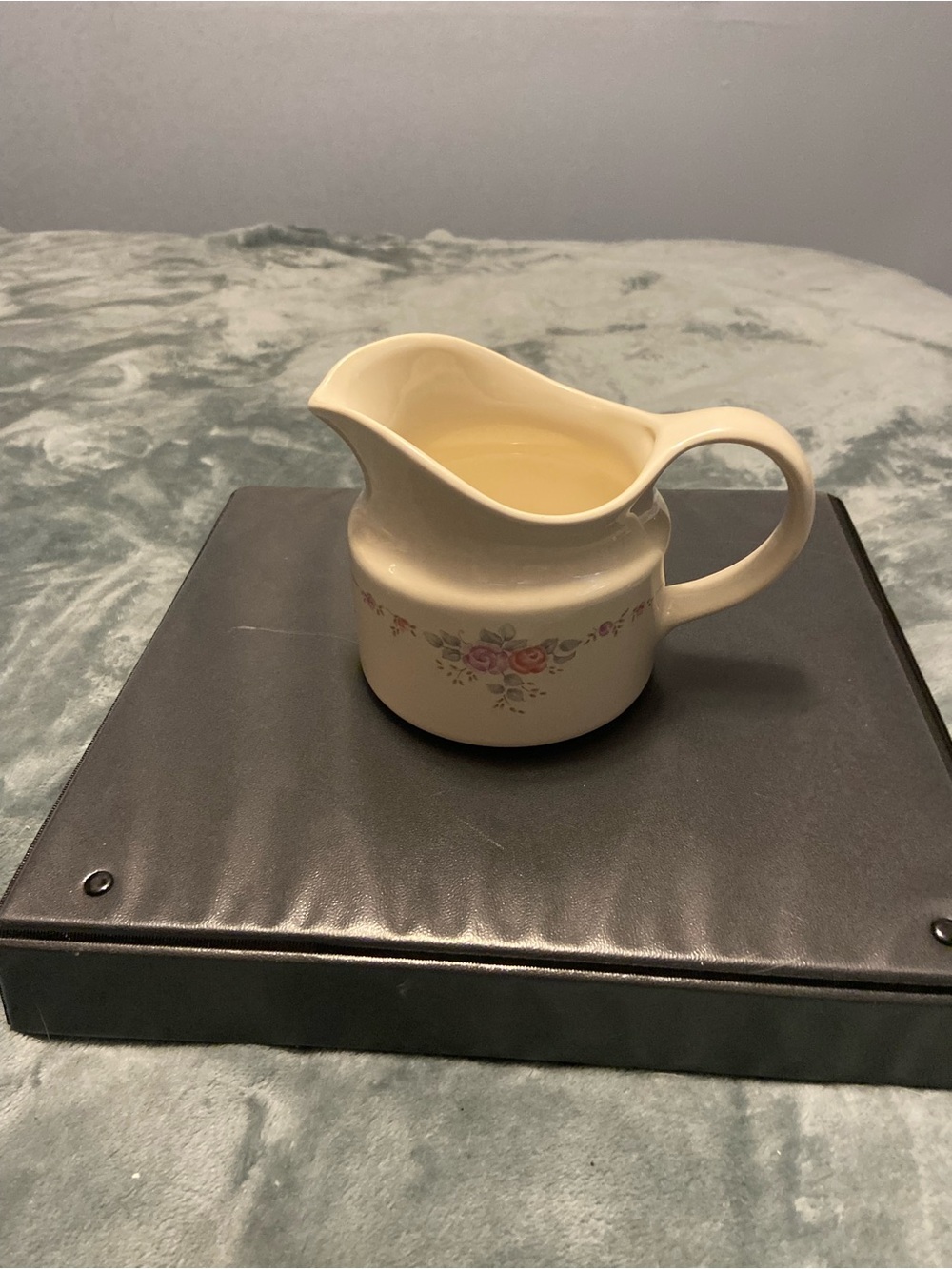 Pfaltzgraff Cream Floral Ceramic Creamer Pitcher
